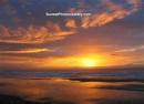 Colorful Oregon Sunset with red clouds