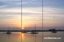 Basic Photography Rule of Thirds grid on Vacation Sunrise