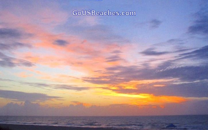 Cocoa Beach Florida - Beach Sunrise over Atlantic Ocean