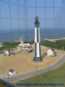 View from top of Old Cape Henry Lighthouse - Virginia vacation beaches attraction - Virginia Beach Picture page