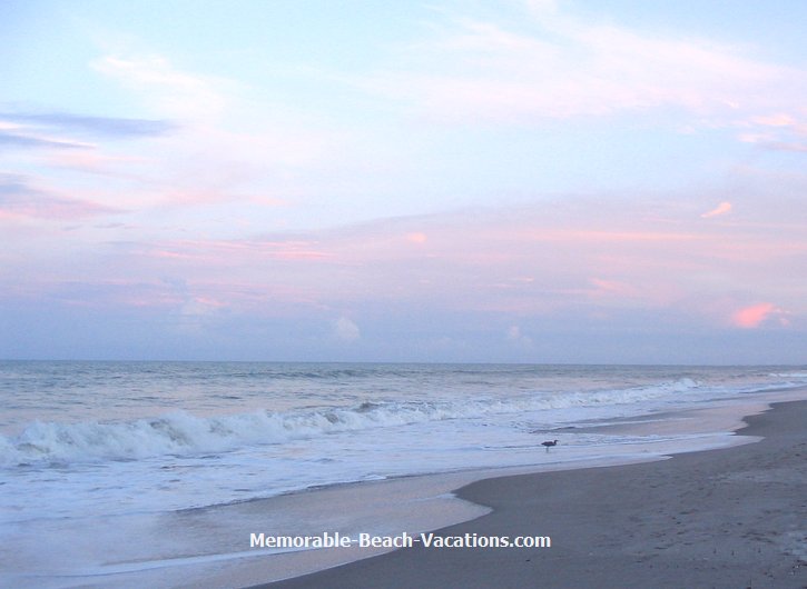 Cocoa Beach Florida - beach sunset evening Clouds over Atlantic Ocean