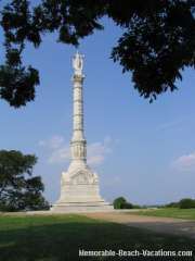 Yorktown Monument to Alliance and Victory. Commerates Victory over British - Many things to see when you vacation Virginia